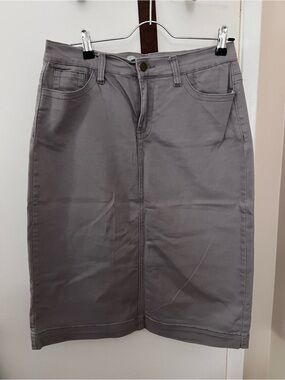 Classic denim Skirt in Gray